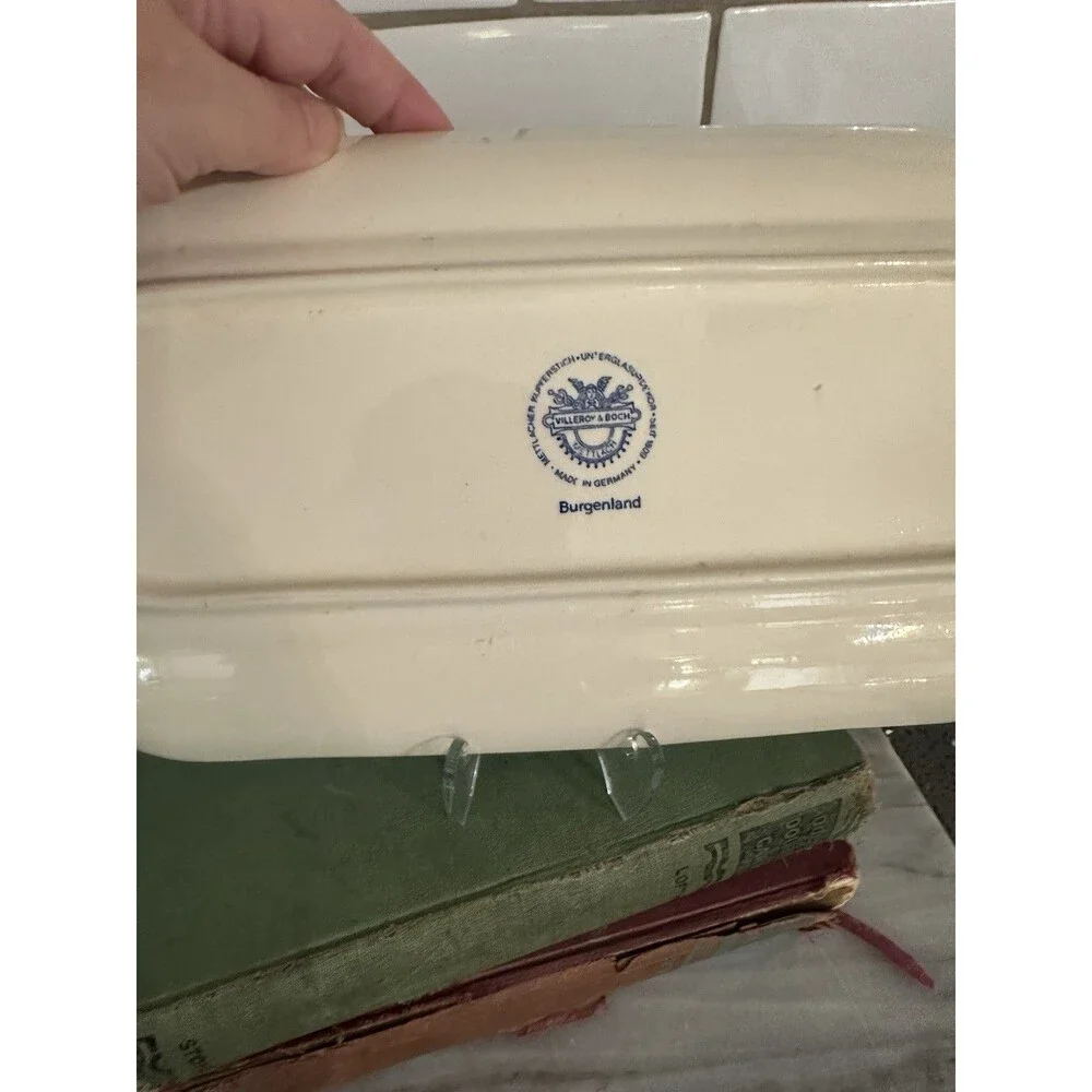 Vintage Villeroy & Boch Blue Serving Platter Wall Plate Burgenland Cottage 12”